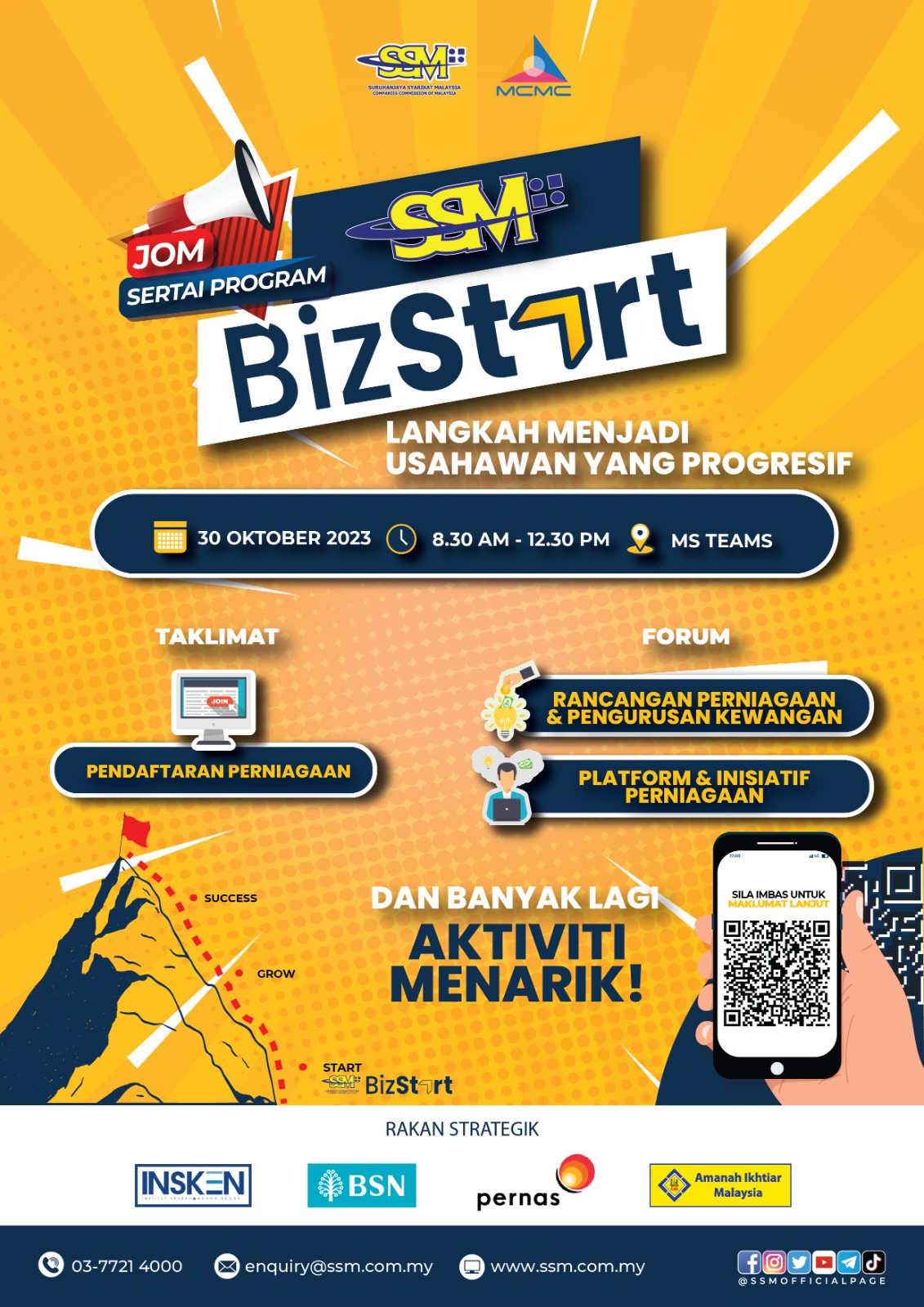 POSTER PROGRAM SSM BIZSTART BERSAMA MCMC 30OKT23